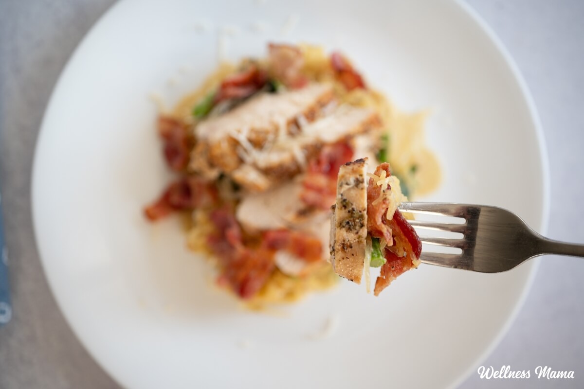 Chicken Carbonara (With Spaghetti Squash)